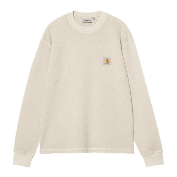 Carhartt Wip L/S Vista Waffle T-Shirt - Fleur De Sel Garment Dyed - Streetart.fr